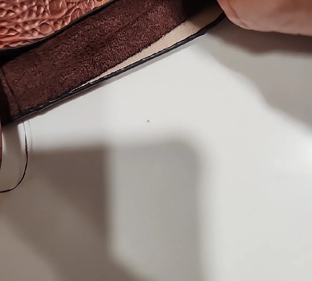 Elegant Brown Faux Ostrich Leather Handbag - Picture 7 of 12